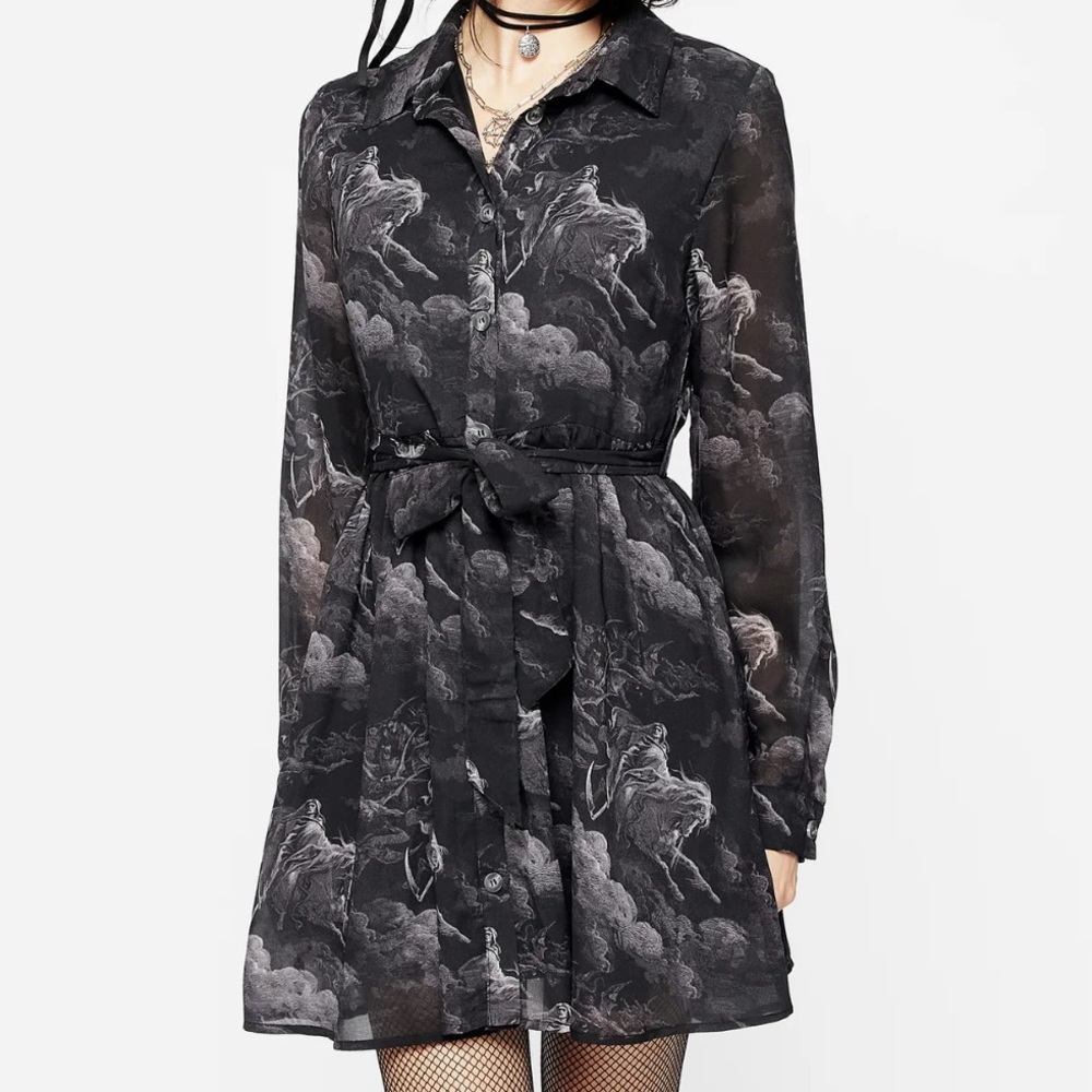Disturbia Revelation grim reaper Mini Dress size 6 US